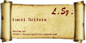 Luczi Szilvia névjegykártya